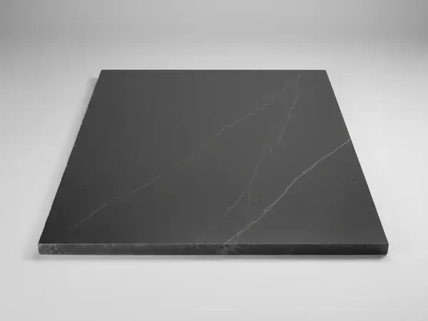Brazilian soapstone slab in deep charcoal-grey with subtle natural veining